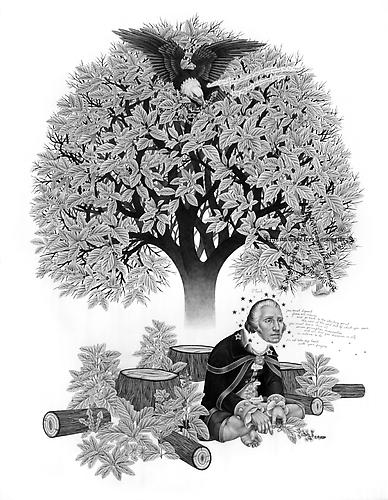Eric Beltz, The Tree of Evil Eagle  (2008)
Graphite On Bristol
40h x 30w in (101.6h x 76.2w cm)
