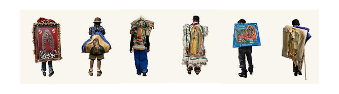 Alinka Echeverria
Six Million Pilgrims   2008-2009
Digital photography printed onto cotton fabric, embroidered
20 x 30 in