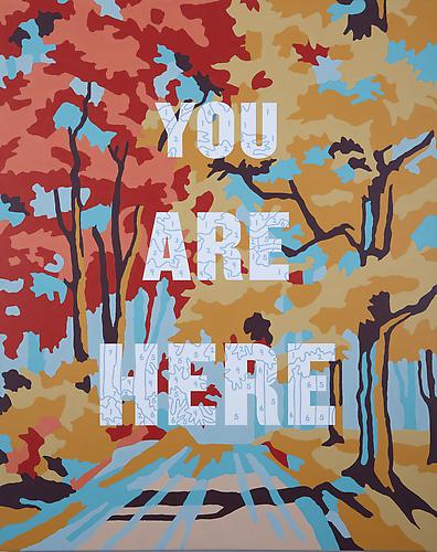 You Are Here, 2010.
Archival pigment and acrylic on canvas, 60 x 48 inches.