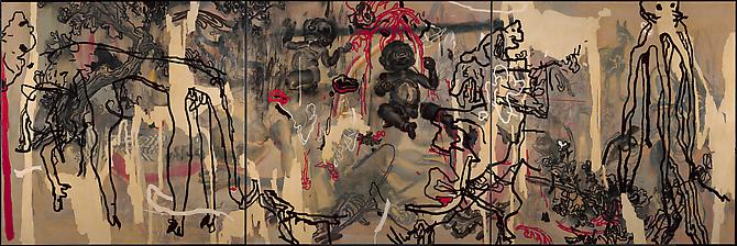 JAMES JEAN
RomRem, 2011
Acrylic, pastel and oil on canvas
60 x 180 inches
