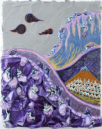 Persian Rocks   2010
Acrylic and glitter on gessoed panel
14.3 x 11.5 in / 36.3 x 29.2 cm
