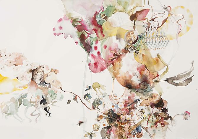 Untitled (EHR 46) from Sweet Corruptions (2012)
Watercolor, graphite on paper
29h x 42w in (73.66h x 106.68w cm)