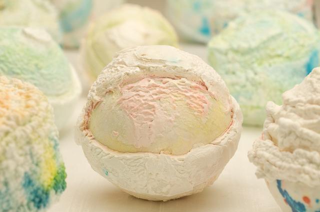 OKEYDOKES (DETAIL) | COMPRESSED SUGAR AND COLOURING | APPROXIMATELY 4 X 4 INCHES | 2008