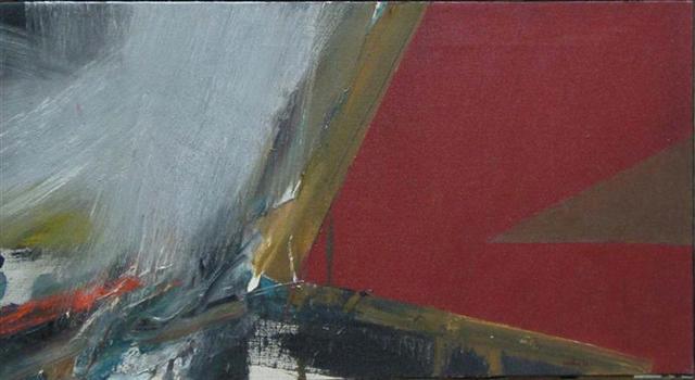 Budd Hopkins 
Study for Marathon, 1964 
Oil on canvas
13 x 25 1/2 inches
HOPK_B_083