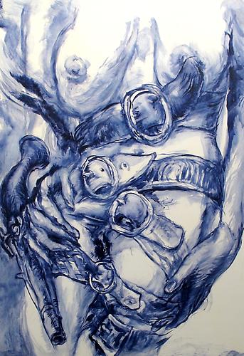 Georgia’s Boarding Pistol (2012)
Oil On Canvas
68h x 48w in (172.72h x 121.92w cm)