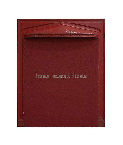 John Salvest, Home Sweet Home (2009)
Cast Iron, Wood, Red And White Tipped Matches
30h x 24w x 5d in (76.2h x 60.96w x 12.7d cm)