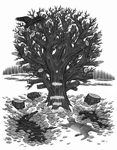 Eric Beltz, Medusa's Birdhouse (2011)
Graphite On Bristol
18h x 14w in (45.72h x 35.56w cm)