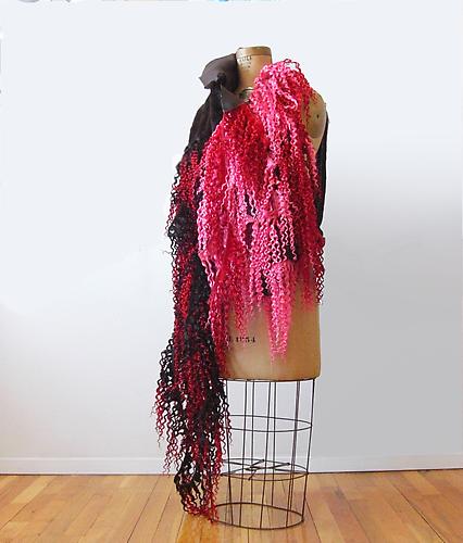 Pooneh Maghazehe
Hair Suit   2009
Lamb skin, dyed human hair weave, thread
Dimensions variable