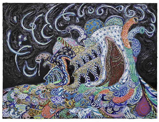 Negar Akhami
Hot Mess   2009
Acrylic and glitter on gessoed panel
24 x 32 in