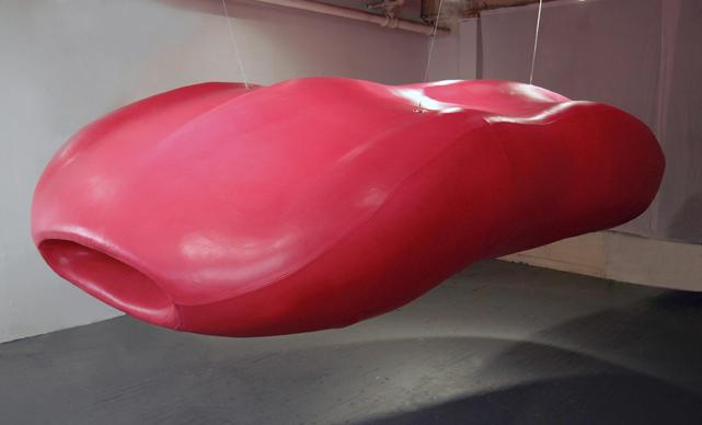  Jag  (side view), 2008
Leather, foam and wire
(Mold made from Jaguar E-Type)
5 x 3 x 13 feet