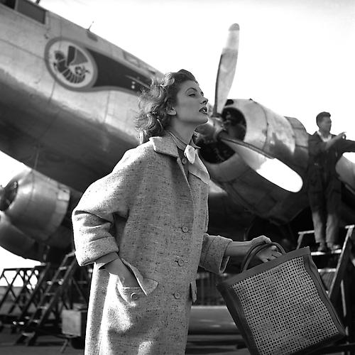 Suzy Parker Casablanca Airport Magazine Elle 
1953
Gelatin Silver Print