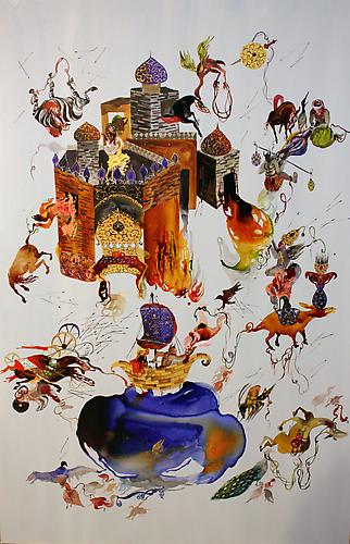 Castle   2009
Mixed media on aqua board
40 x 60 in / 152 x 102 cm