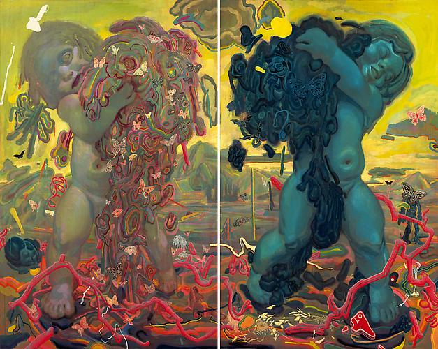 JAMES JEAN
Cherubs, 2010
Acyrlic, oil and pastel on canvas
96 x 120 inches
