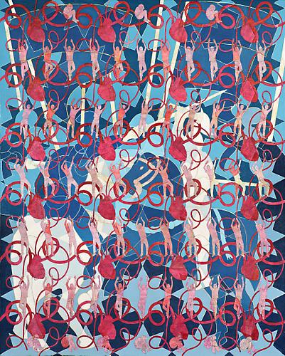 Untitled IX From Nexus Series   2009
Acrylic on linen
64 x 51 in / 83 x 129.5 cm