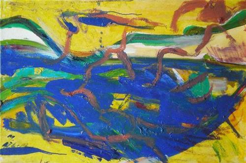 Mary Abbott 
Crake in Blue, ca. 1955 
Oil on canvas
24 x 36 inches
ABBO_M_003