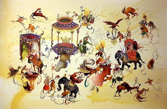 Hocus-Pocus   2009
Mixed media on aqua board
40 x 60 in / 152 x 102 cm
