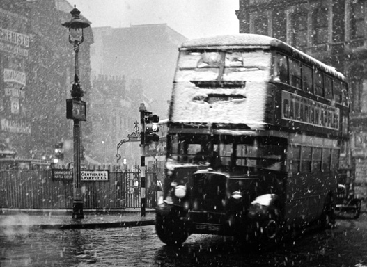 View from 84 Charing Cross Road towards Cambridge Circus [bus]
1936
gelatin silver print