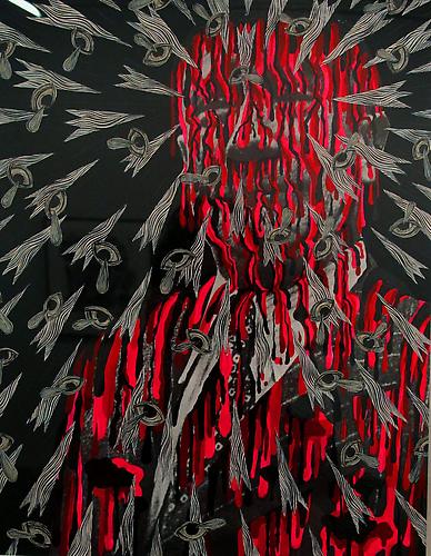 Andrew Schoultz, Melting Man (French) (2011)
Mixed Media On Paper
13h x 9.5w in (33.02h x 24.13w cm)