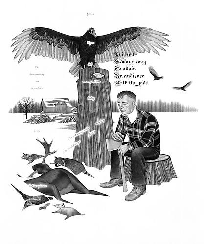 Eric Beltz, By This Axe I Rule (2010)
Graphite On Bristol
28h x 30w in (71.12h x 76.2w cm)
