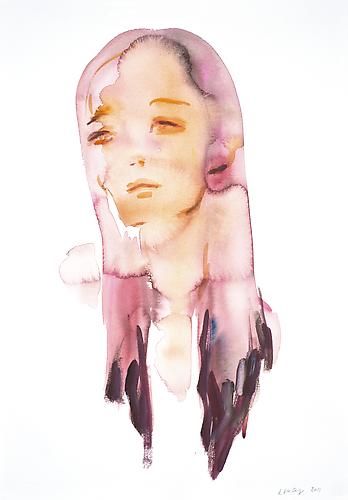 Maroon Tips (2010)
Watercolor On Paper
22h x 15w in (55.88h x 38.1w cm)