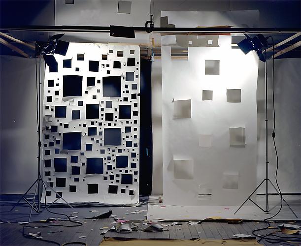 No. 592, 2005
"Holes in White to Black and Holes in White to White, Both Lit from Front”. 
Edition of 3, 72 x 88 in. (182 x 223 cm.)
2 AP, 40 x 50 in. (101 x 127 cm.)
Color Photograph