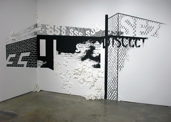 Deletion, 2009.
Mixed media, Variable.