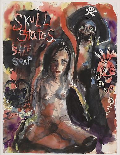 Brad Kahlhamer
Skull States, 2008
Watercolor on paper
30 x 22 inches