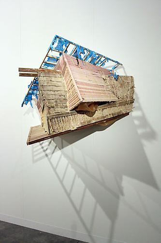 Conjoined (A Total Loss), 2009
Wood, rubber, polyvinyl chloride, polystyrene and glue
36 x 50 x 29 in.