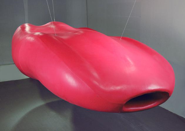  Jag  (side view), 2008
Leather, foam and wire
(Mold made from Jaguar E-Type)
5 x 3 x 13 feet