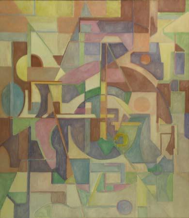 Untitled,1972
Oil on canvas	
47 1/2  x 39 3/4  inches (120.7 x 101 cm)		
Signed and dated lower right	
GOLU_M_011