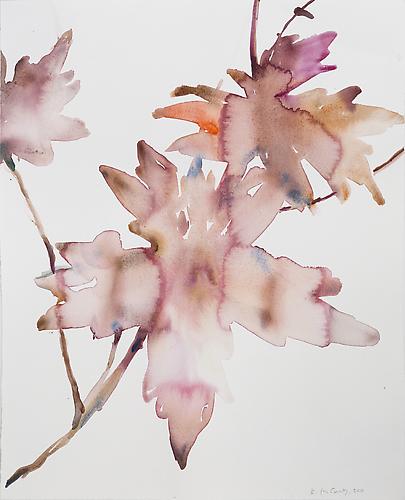 Kim McCarty: Untitled (Leaves) (2010)
Watercolor On Paper
18.5h x 15w in (46.99h x 38.1w cm)
