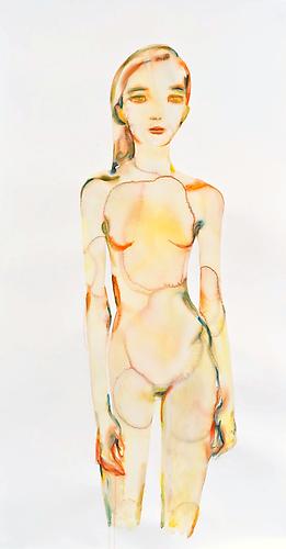 Kim McCarty, Orange Girl Looking Forward (2013)
Watercolor On Paper
74h x 45w in (187.96h x 114.3w cm)