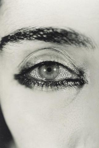 Shirin Neshat 
Offered Eyes   1993 
Gelatin silver print with ink
10 x 8 in