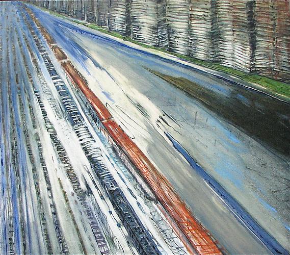 Judith Belzer, Area of Concentration #12 (2011)
Oil on canvas 
26h x 30w in (66.04h x 76.2w cm)