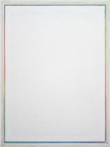 Ryan Wallace, Untitled Spectrum Reflector (1) (2011)
Oil, enamel, acrylic, crystalina, Mylar on canvas
48h x 36w in (121.92h x 91.44w cm)