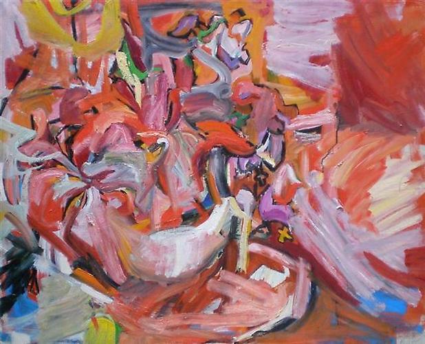 Mary Abbott 
Untitled Flowers, ca. early 1950s 
Oil on canvas
38 x 48 inches
ABBO_M_010