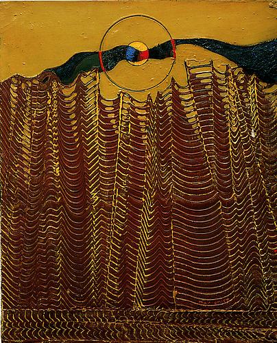 Forêt-Arêtes - Grätenwald, 1927
Oil on canvas 46 x 37.8 cm. (18 1/8 x 14 7/8 in.) 
Signed lower right: MAX ERNST ; Signed on the back: MAX ERNST