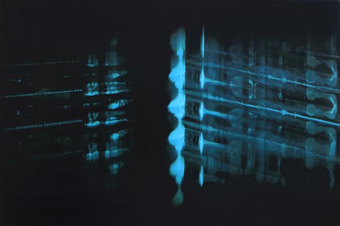 SiO2, Al, 2010. 
Oil on linen, 28 x 42 inches.