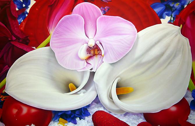 Marc Quinn, The Gates of Hercules, 2009.
Oil on canvas, 66 1/2 x 101 inches.