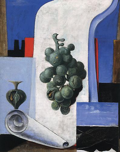 Ohne Titel (Raisins), 1925
Oil on canvas 81 x 65.5 cm. (31 3/4 x 25 3/4 in.) 
Signed and dated lower centre: MAX ERNST 1925