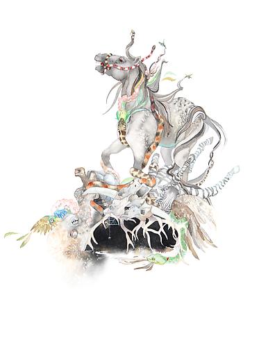 Laura Ball, Growth 7 (2012)
Watercolor, Graphite  On Paper
20h x 16w in (50.8h x 40.64w cm)