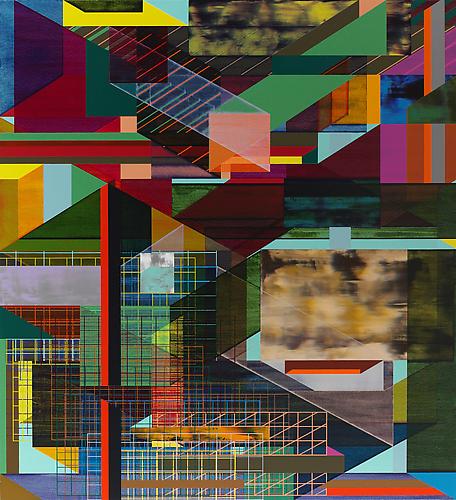 Re, 2008. 
Acrylic on canvas, 70 x 64 inches.