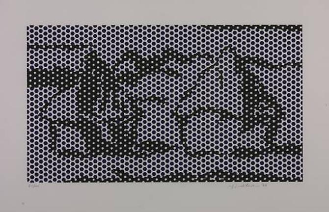 Haystack #3, 1969.
Lithograph and screenprint on paper, 13 1/4 x 23 1/4 inches.