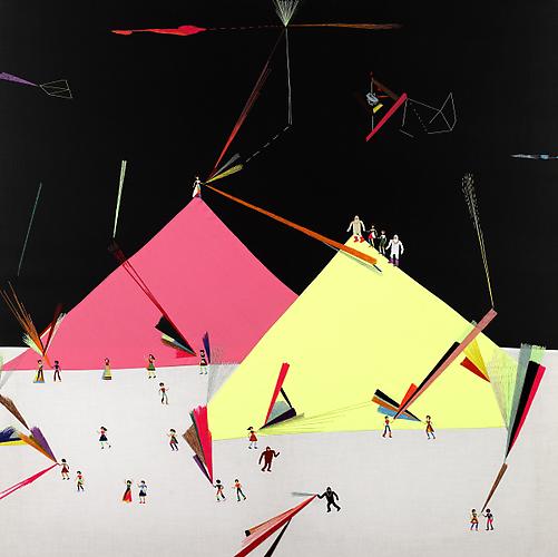 Megan Whitmarsh
Laser Dance Wars   2009
Embroidery thread on fabric
40 x 40 in
