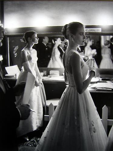 Audrey Hepburn and Grace Kelly Backstage at the 28th Annual Academy Awards, Hollywood, California
1956
gelatin silver print