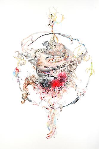 Laura Ball, Mandala 3 (Circle of Life) (2011)
Watercolor And Graphite On Paper
40h x 26w in (101.6h x 66.04w cm)
