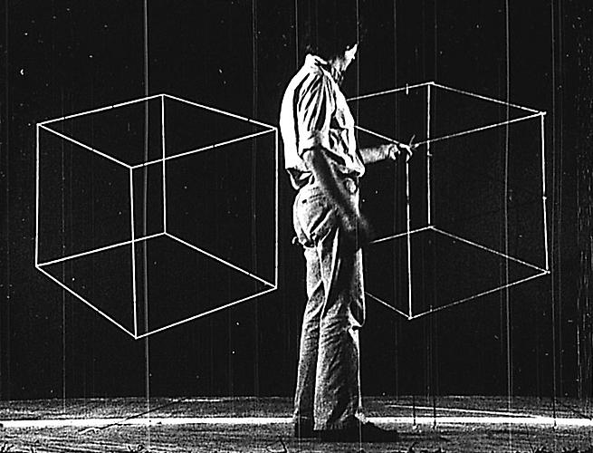 Cubes, 1977
Black and white 16mm film
Transferred to DVD
9:00, no sound