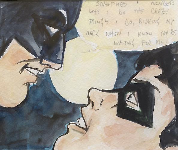 Mark Chamberlain: Sometimes I Wonder						(2012)
Watercolor On Paper
12.75h x 13.75w in (32.39h x 34.92w cm)