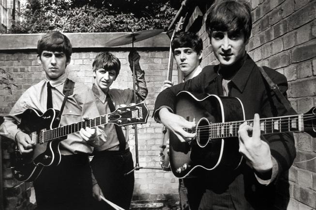 The Beatles Posing in a Small Backyard in London with Instruments
1963
gelatin silver print