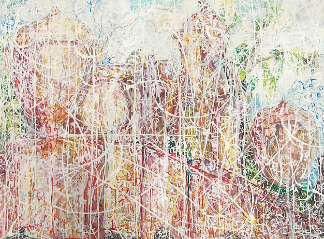 Kysa Johnson, blow up 181 - subatomic decay patterns after Piranesi's Funereal Urns (2012)
Watercolor, Ink, & Graphite On Board
9h x 12w in (22.86h x 30.48w cm)
